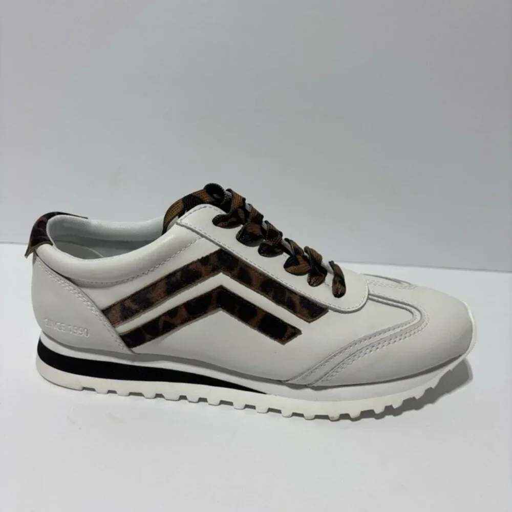 Franco Sarto Women’s Matera White Leather Sneakers, Size 6.5 M